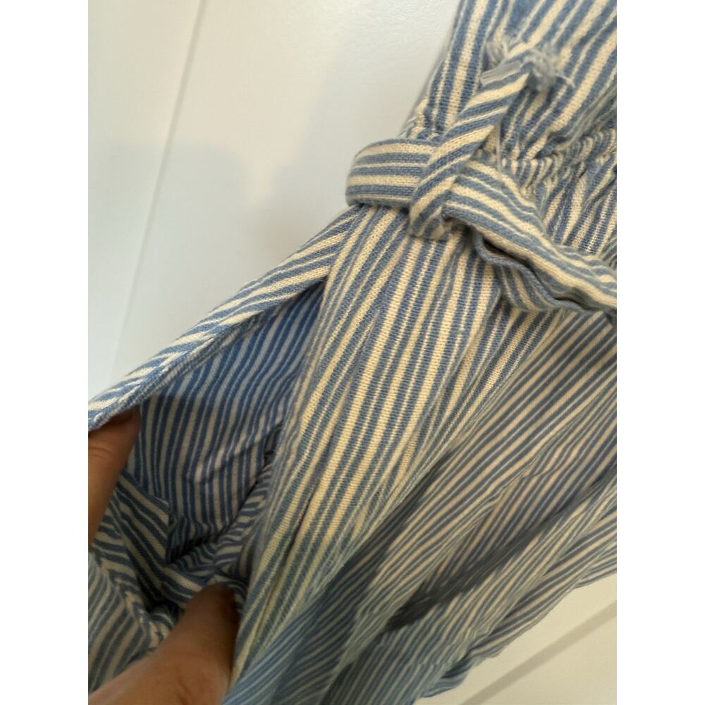 Monteau Los Angeles Womens Pants Romper Medium Blue & White Coastal Beach Resort - Picture 4 of 10